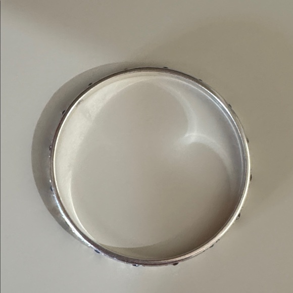 Brighton Women's Silver Bangle with Light Blue Crystals OS EUC - Picture 7 of 9